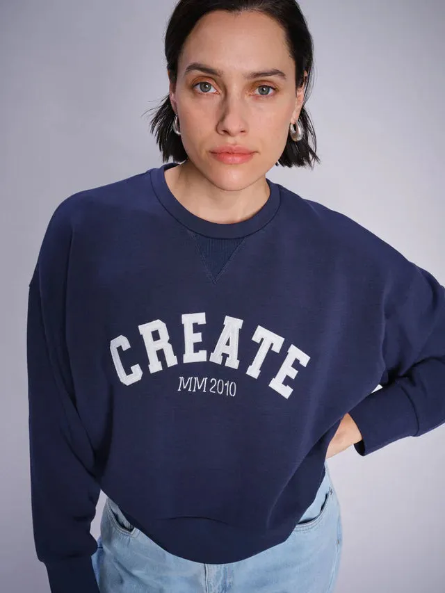 MOS MOSH NAVY MMCELLI O-LS SWEATSHIRT 168550 125
