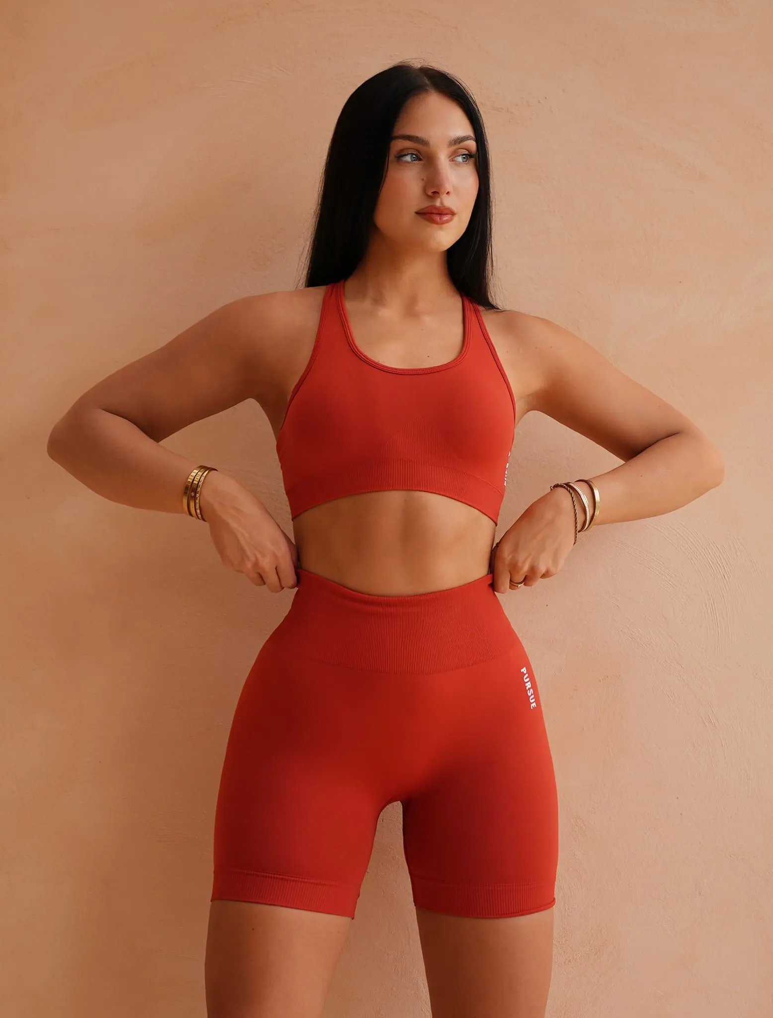 Move Seamless Shorts - Burnt Red