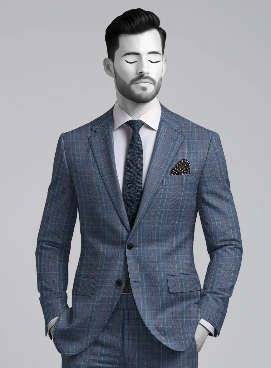 Napolean Canzo Glen Blue Wool Jacket