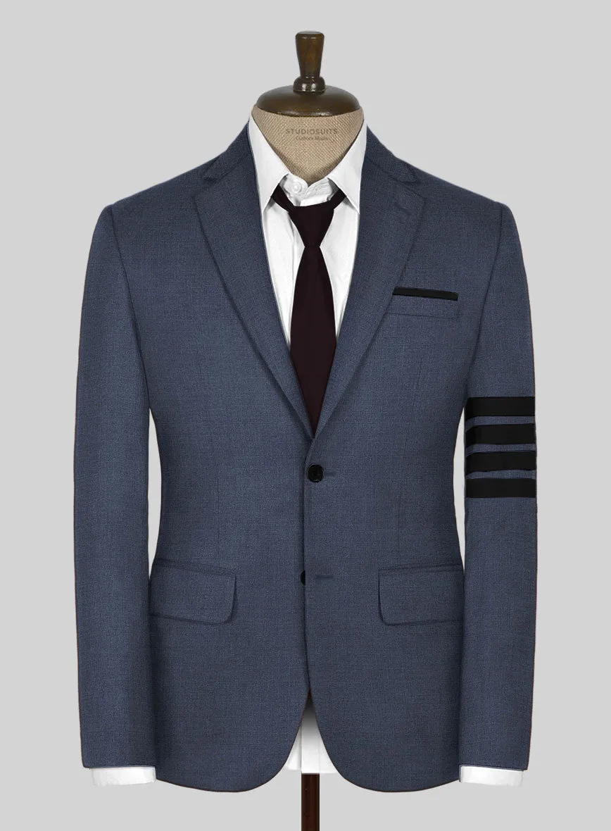 Napolean Slate Blue Wool Black Bar Jacket