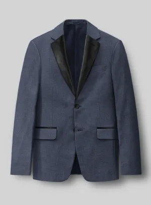 Napolean Slate Blue Wool Tuxedo Jacket