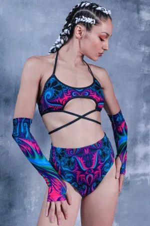 Neon Midnight Booty Thong Shorts