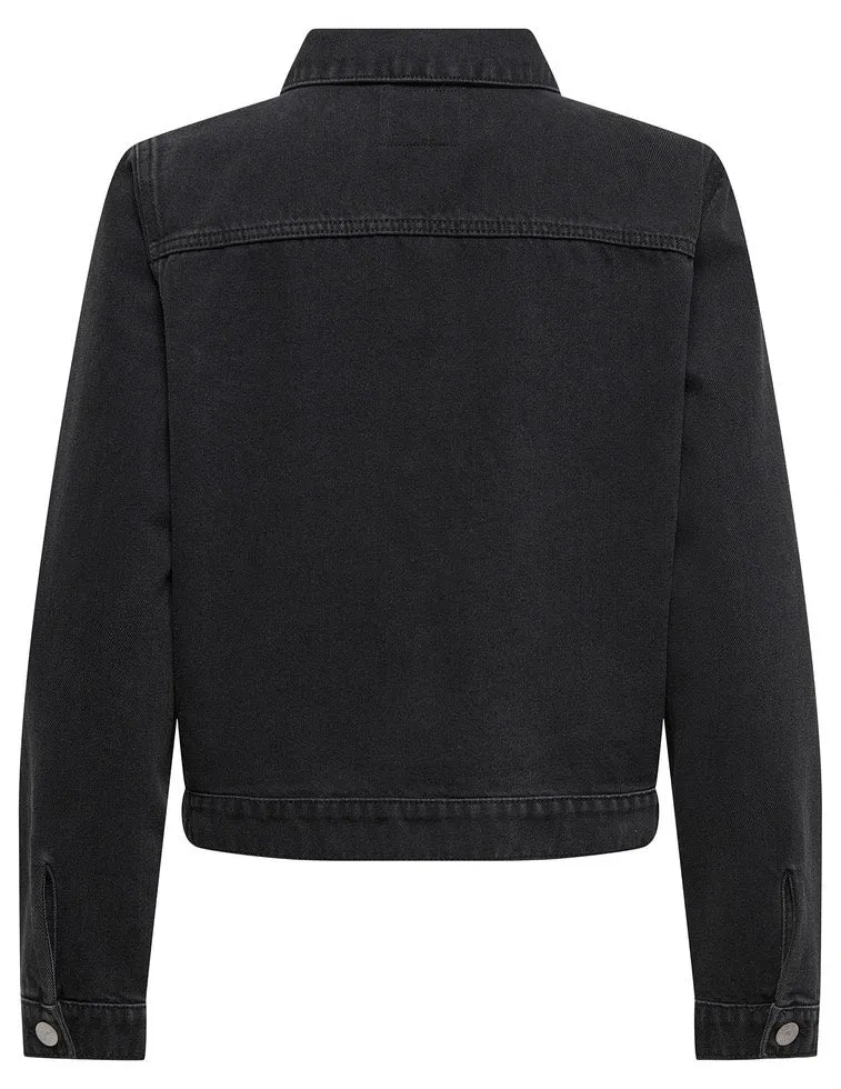 Onlrilla L/s Jacket Akm Dnm - Black Denim