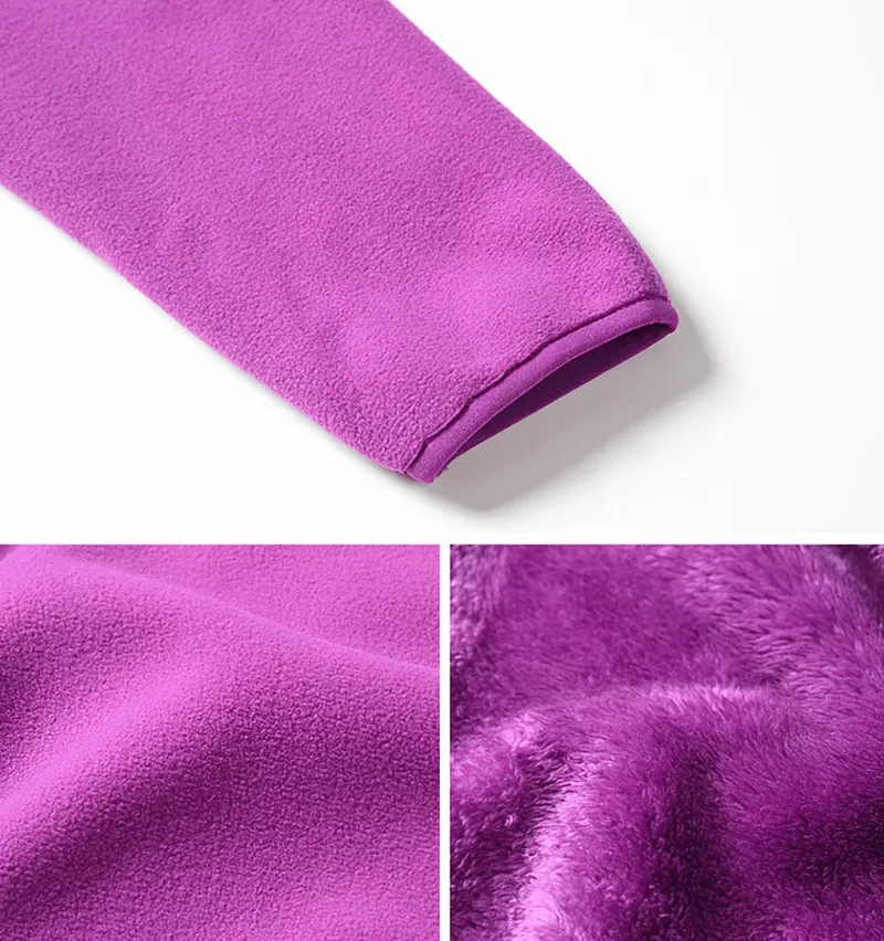 Outdoor Sports Stand Collar Zipper Thermal Fleece Jacket - SF0885