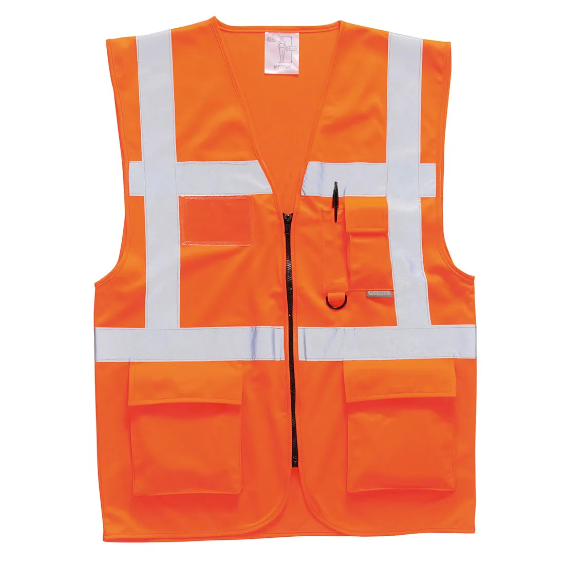 Portwest US476 Berlin Executive Hi-Vis Reflective Safety Zipper Vest ANSI