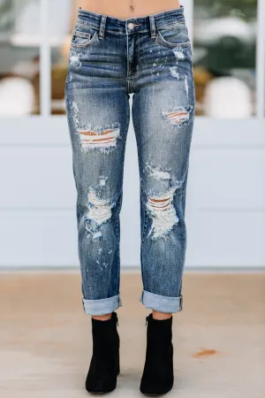 Prime Example Denim Blue Boyfriend Jeans