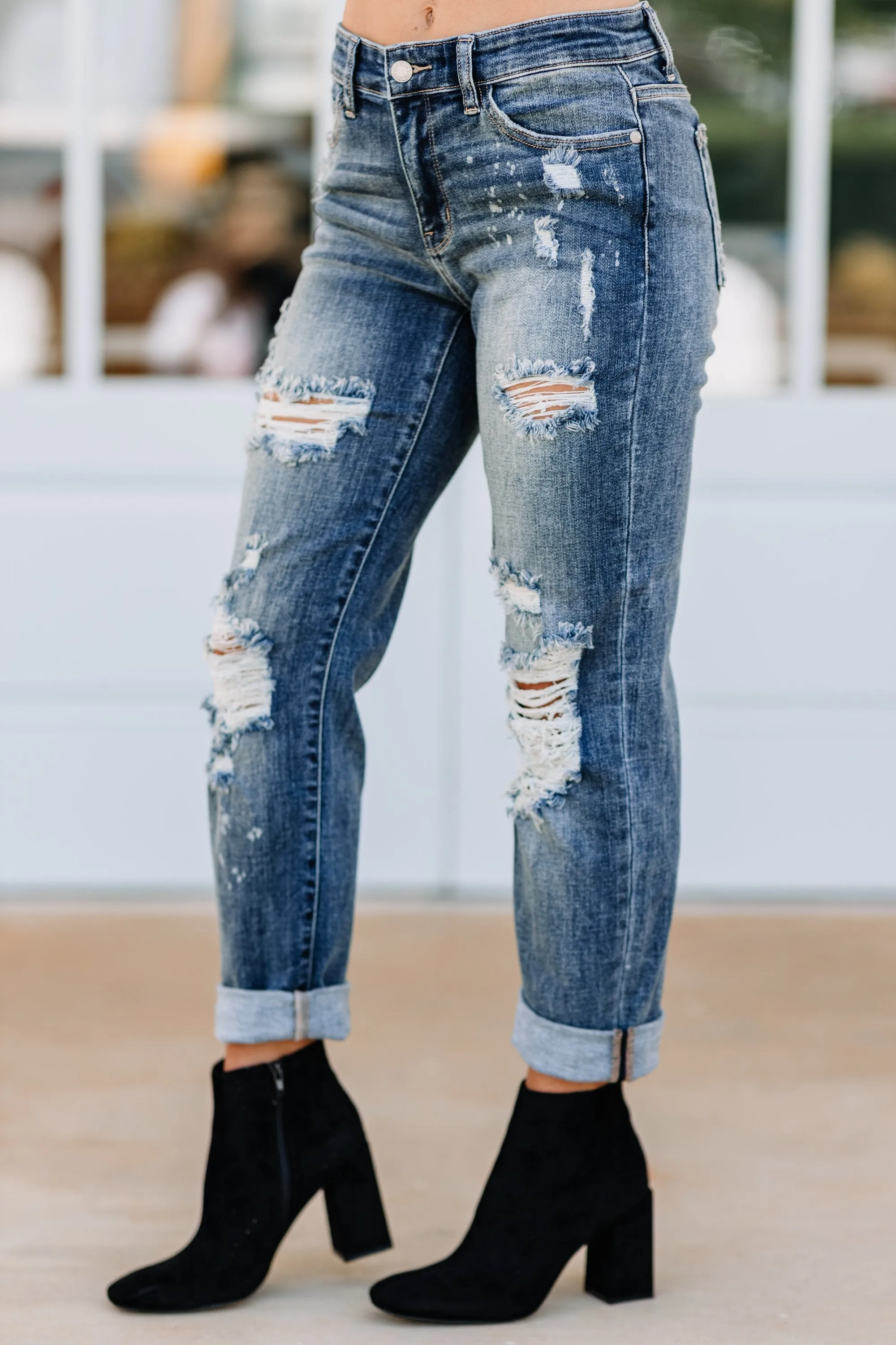 Prime Example Denim Blue Boyfriend Jeans