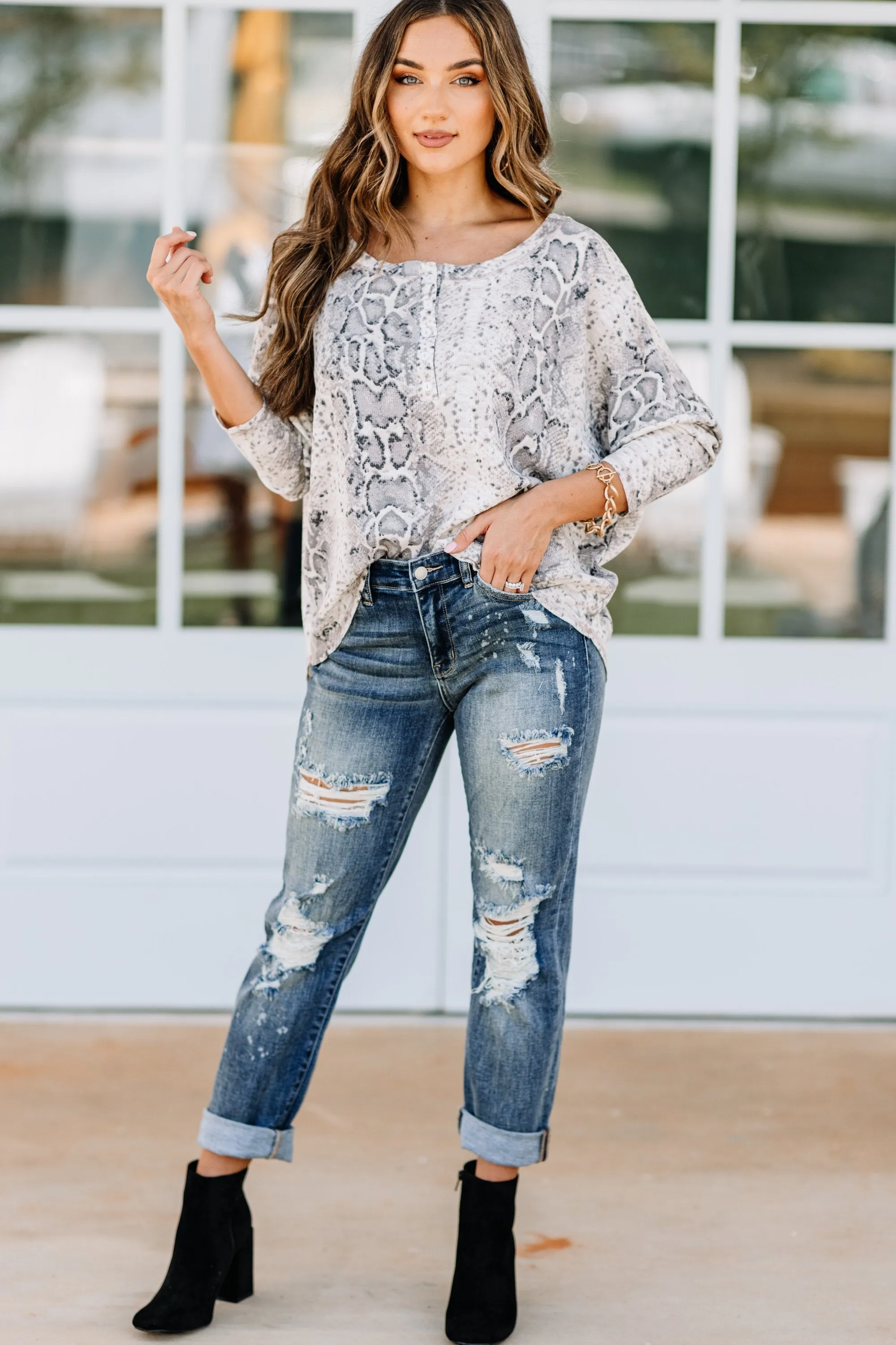 Prime Example Denim Blue Boyfriend Jeans