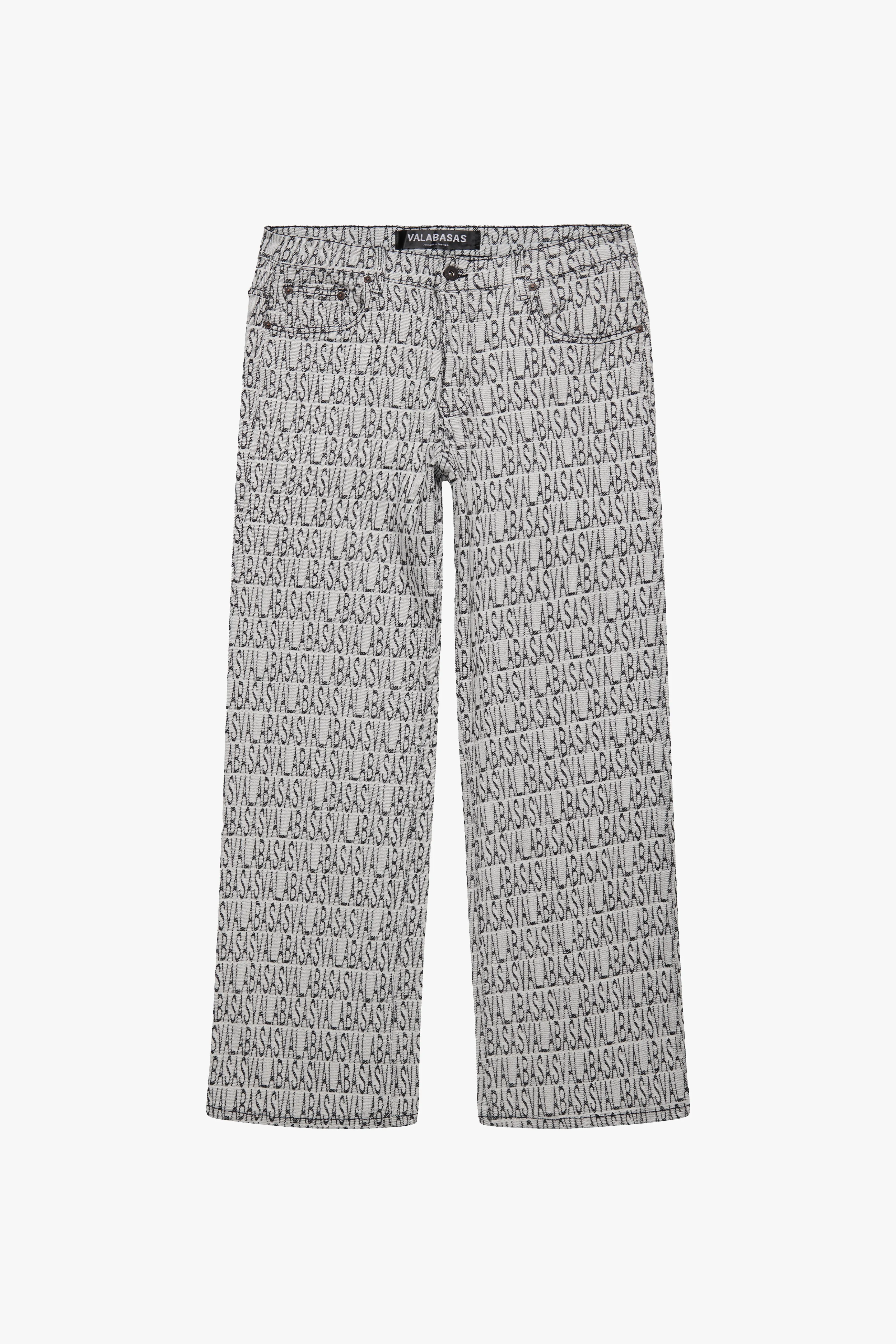 "IMPRINT" BLACK WHITE BAGGY DENIM JEAN