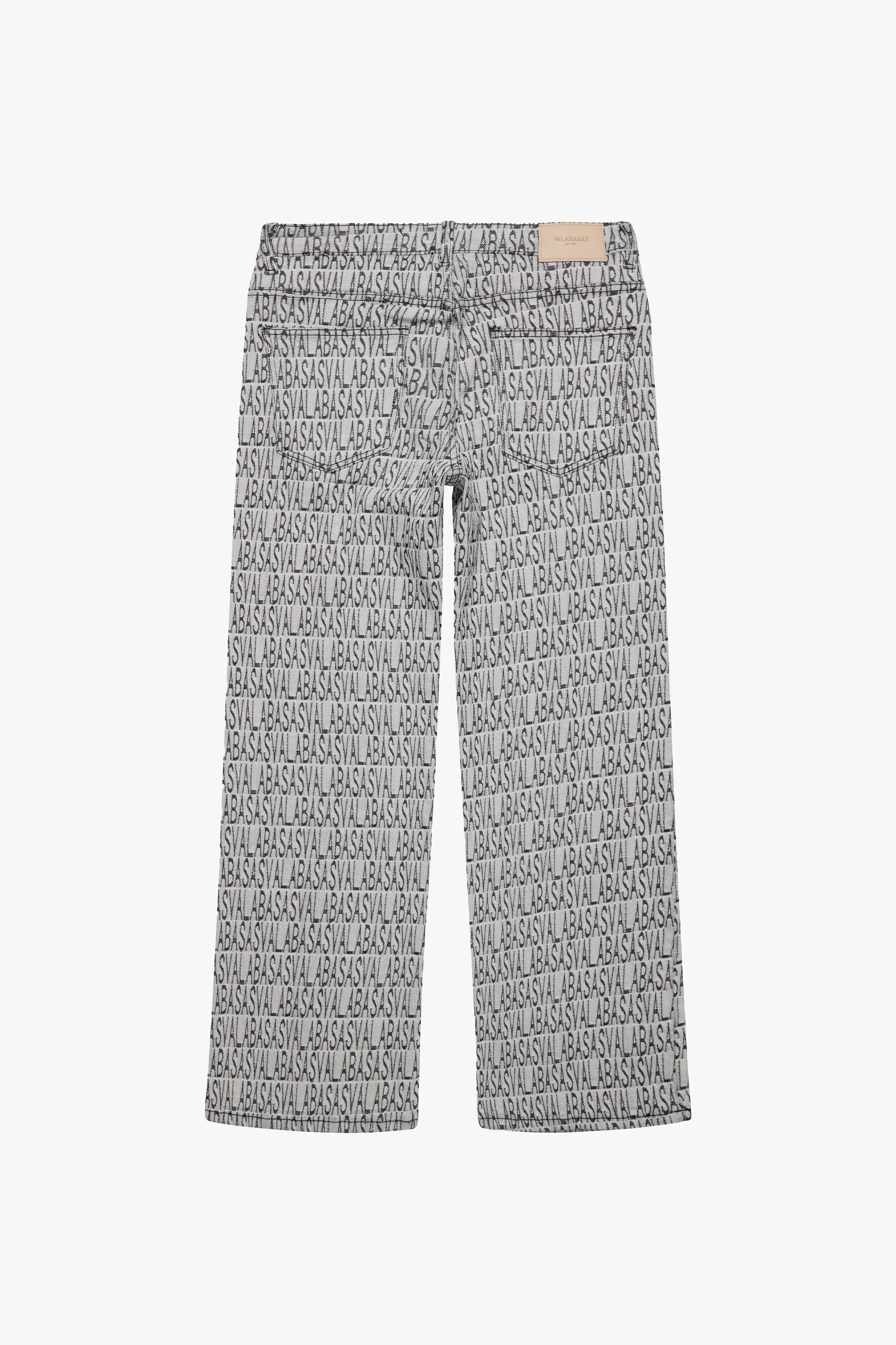 "IMPRINT" BLACK WHITE BAGGY DENIM JEAN