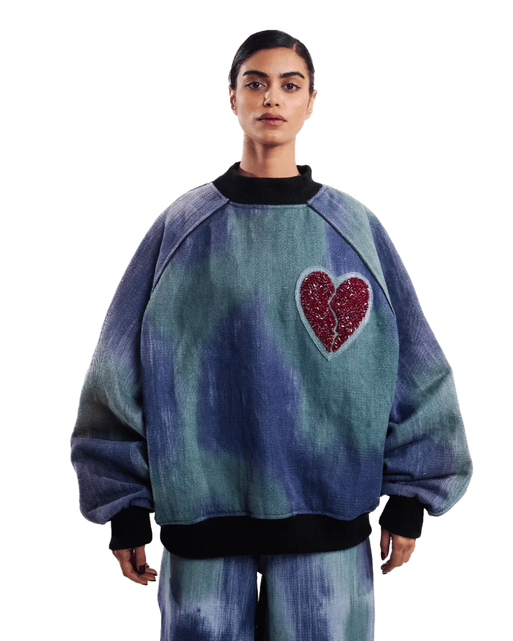 "WUTHERING HEIGHTS" HANDWOVEN SWEATSHIRT