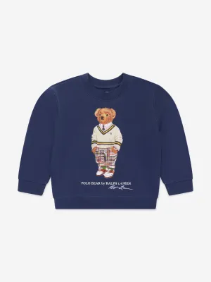 Ralph Lauren Baby Boys Bear Sweatshirt in Navy