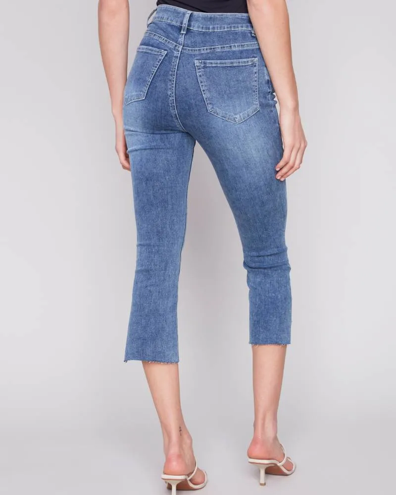Raw Edge Assymetrical Jeans