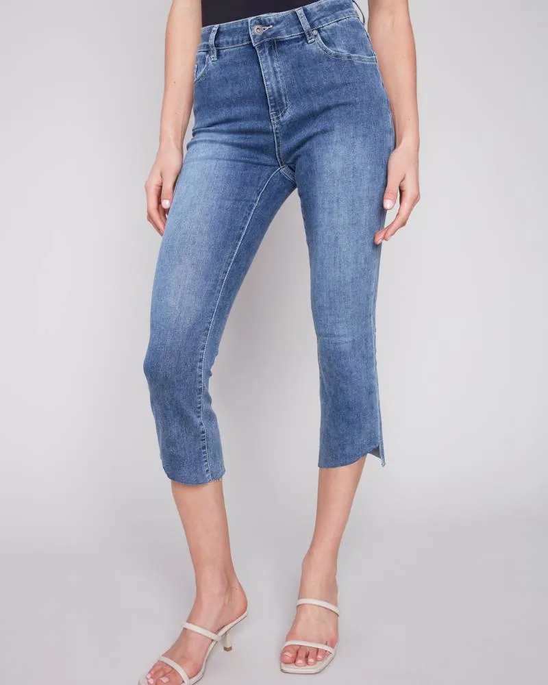 Raw Edge Assymetrical Jeans