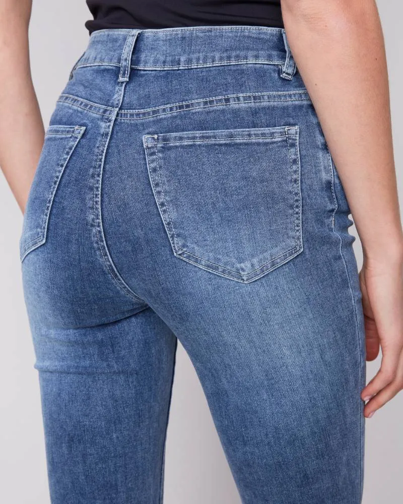 Raw Edge Assymetrical Jeans