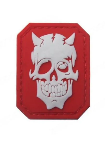 Red Devil Skull Patch