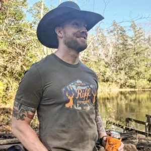 RIFF Outdoors Camo Hunting Badge T-Shirt