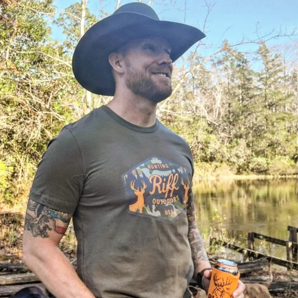 RIFF Outdoors Camo Hunting Badge T-Shirt