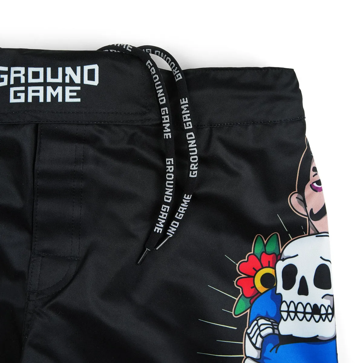 Short BJJ / MMA GROUND GAME Oldschool - Negru - Barbati