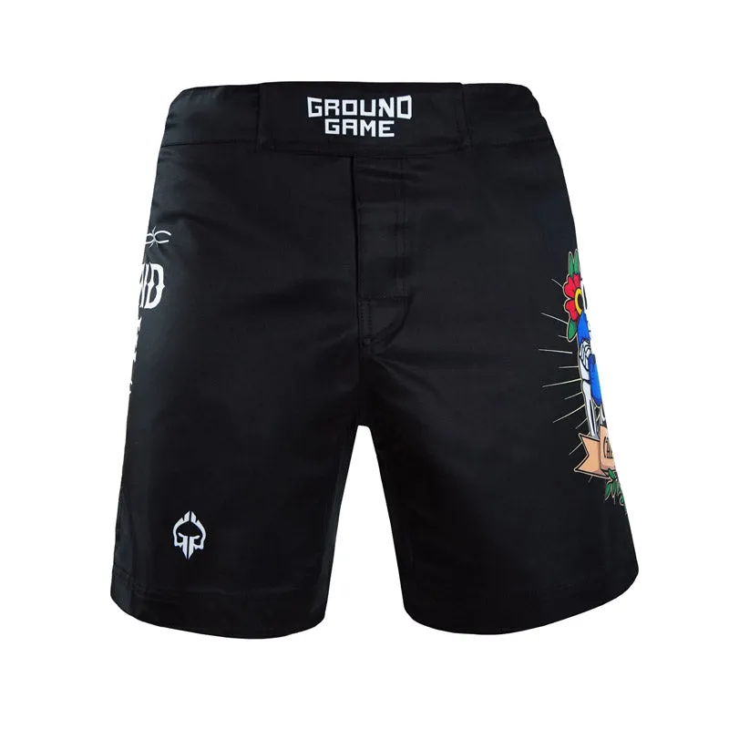 Short BJJ / MMA GROUND GAME Oldschool - Negru - Barbati