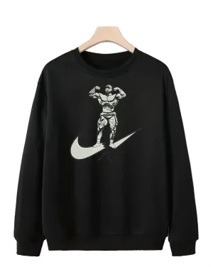 Sweatshirt Gym Body Building Black