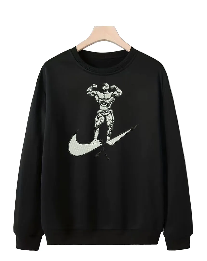 Sweatshirt Gym Body Building Black