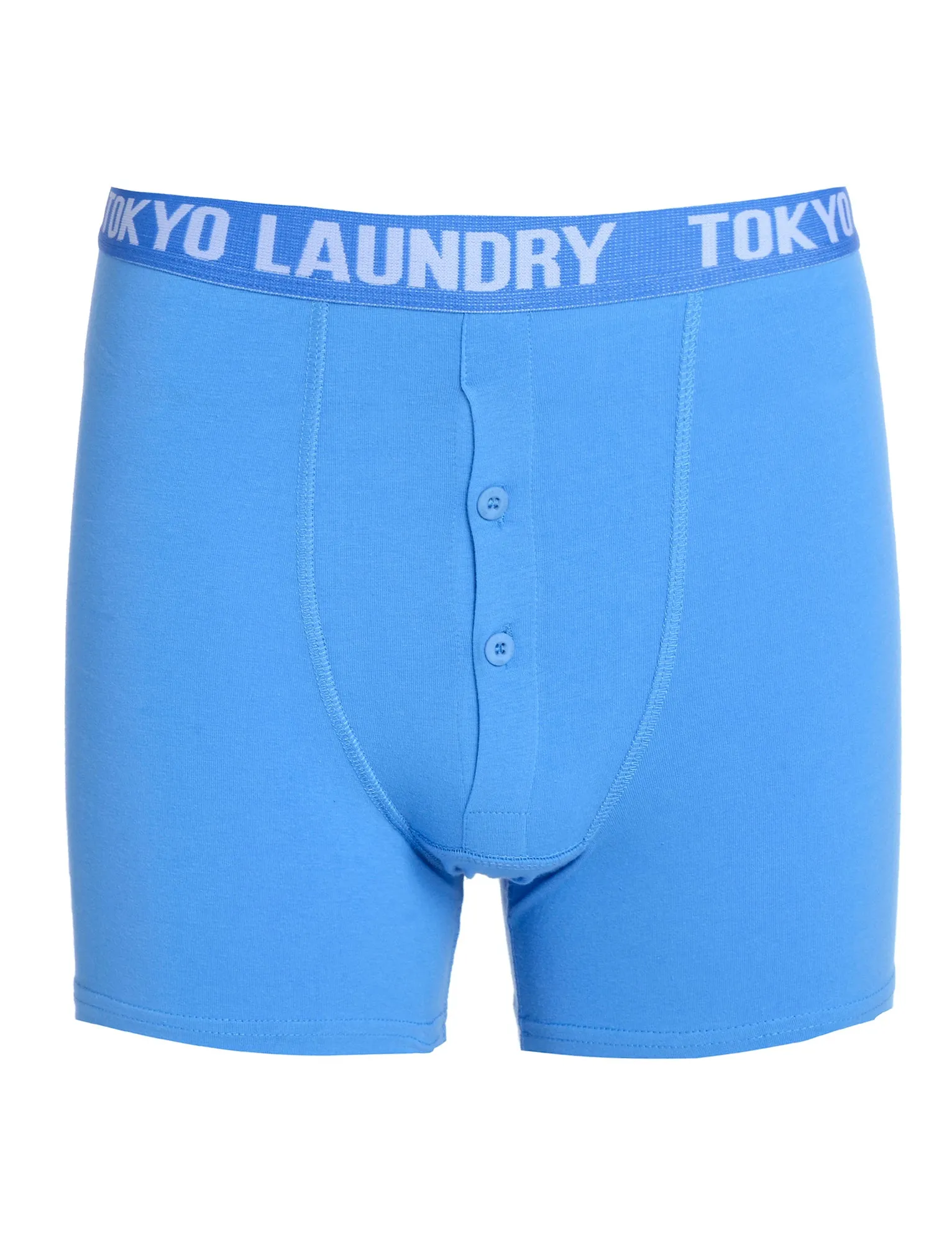 West Hawk (2 Pack) Boxer Shorts Set in Regatta Blue / Light Grey Marl - Tokyo Laundry