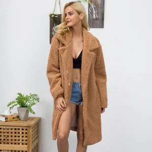 Winter/Spring Coat Women Faux Fur Teddy Coat 2019
