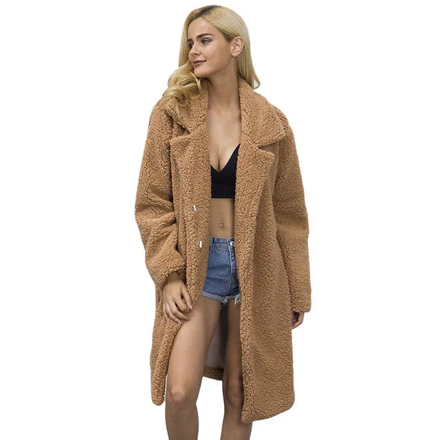 Winter/Spring Coat Women Faux Fur Teddy Coat 2019