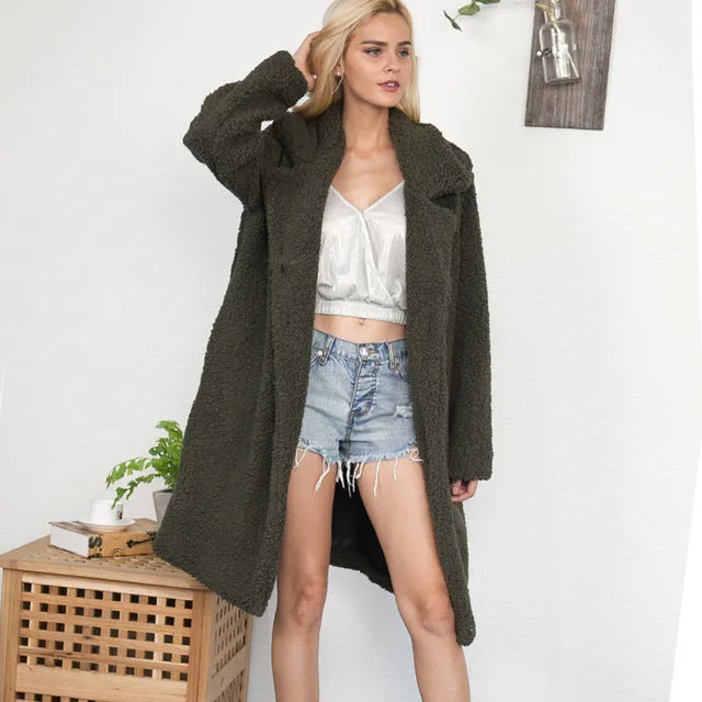 Winter/Spring Coat Women Faux Fur Teddy Coat 2019