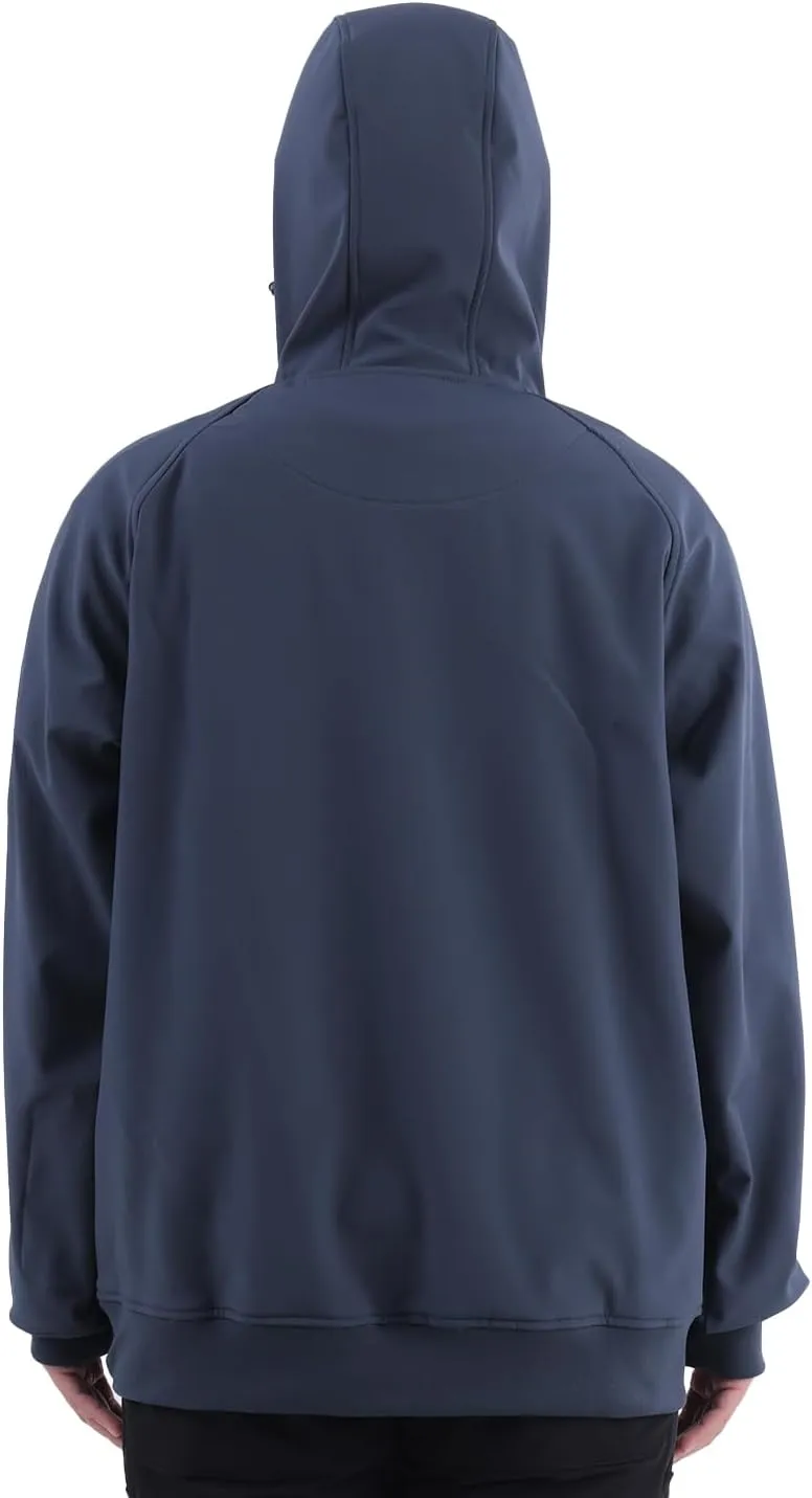 YINGJIELIDE Men's Rain Defender Loose Heavyweight Sweatshirt,Wind & Water Resistant Snow Jackets,Waterproof Fleece Hoodies