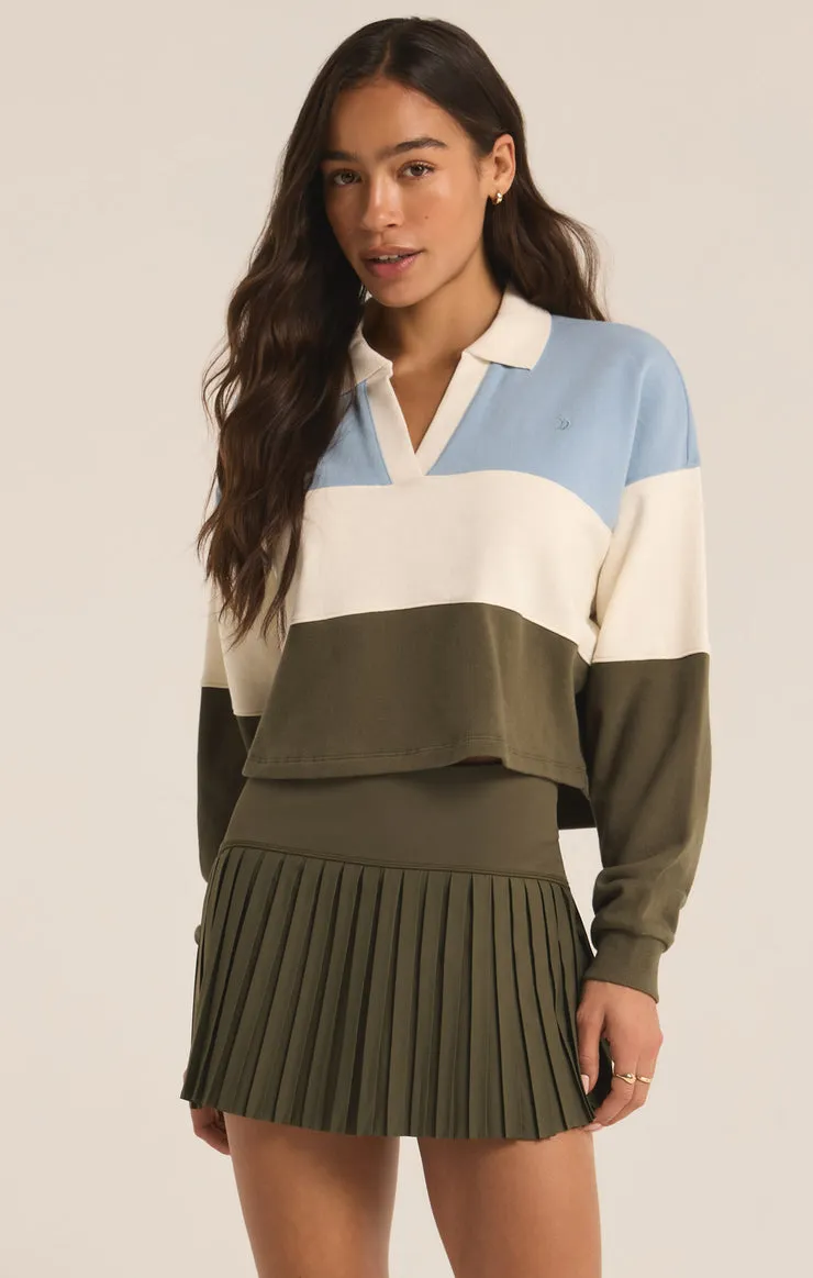 Z SUPPLY Player Collared Long Sleeve Top