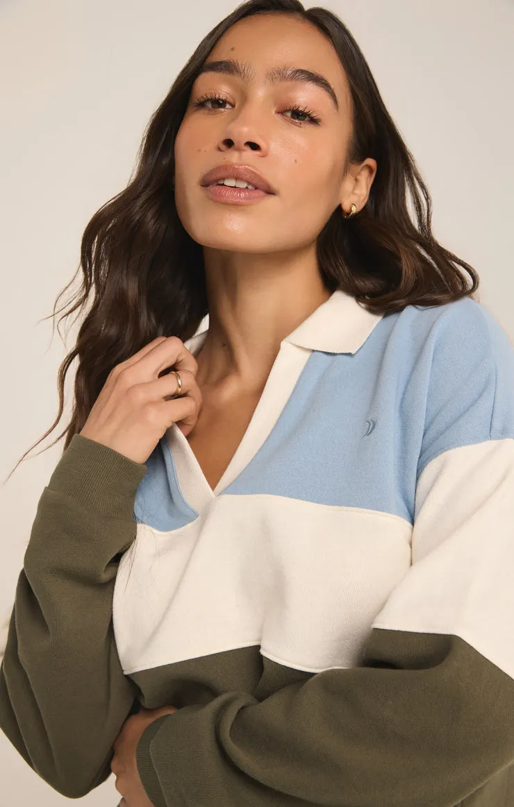 Z SUPPLY Player Collared Long Sleeve Top