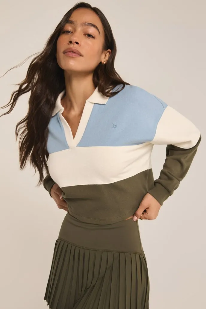 Z SUPPLY Player Collared Long Sleeve Top